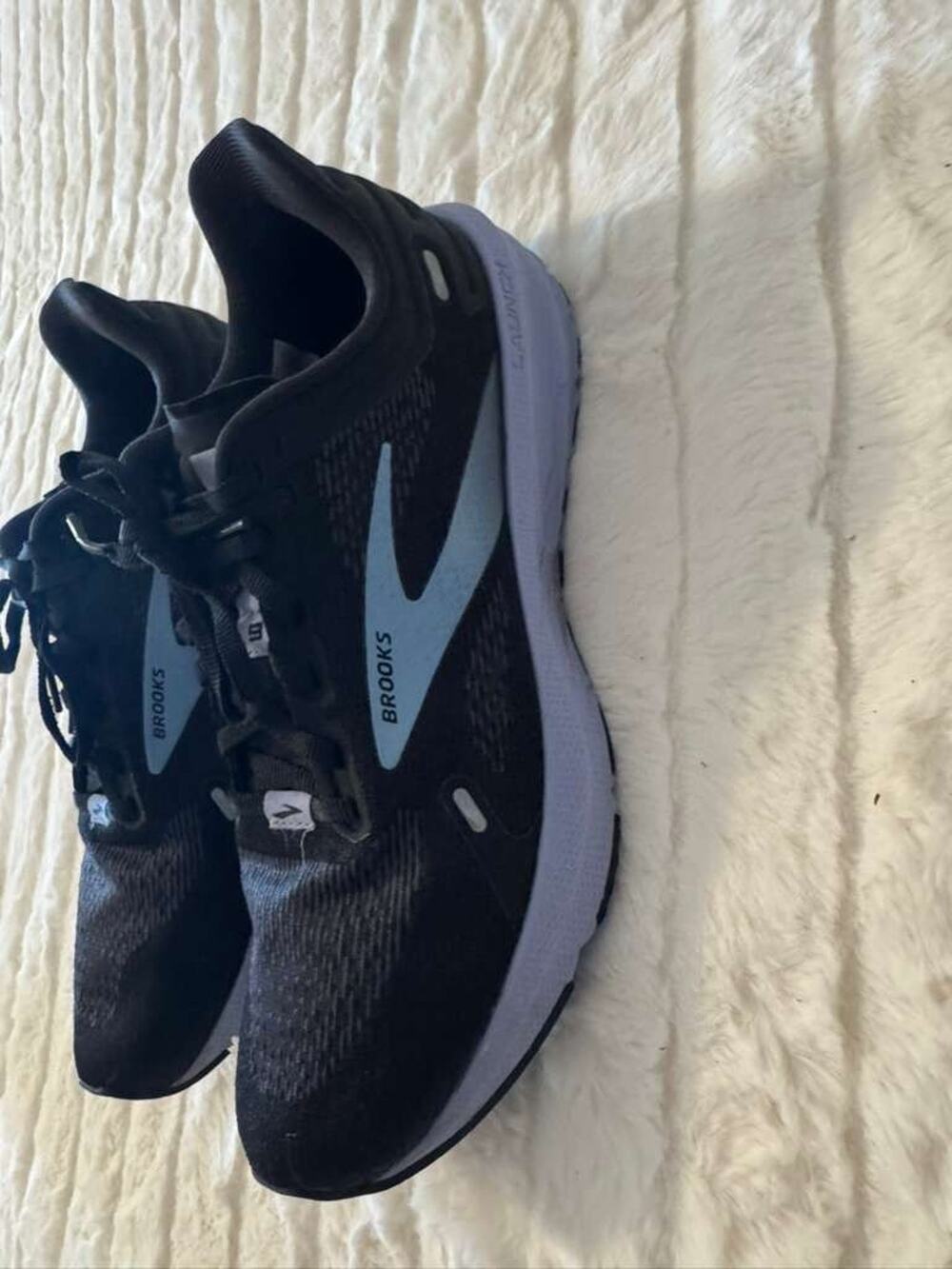 Brooks Launch 9 Women's Running Shoes Black Ebony Purple Size 9 B Medium